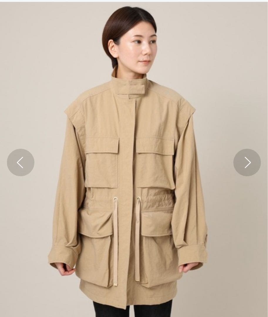 【美品】カレンソロジー　ミリタリー2wayブルゾン　BEG