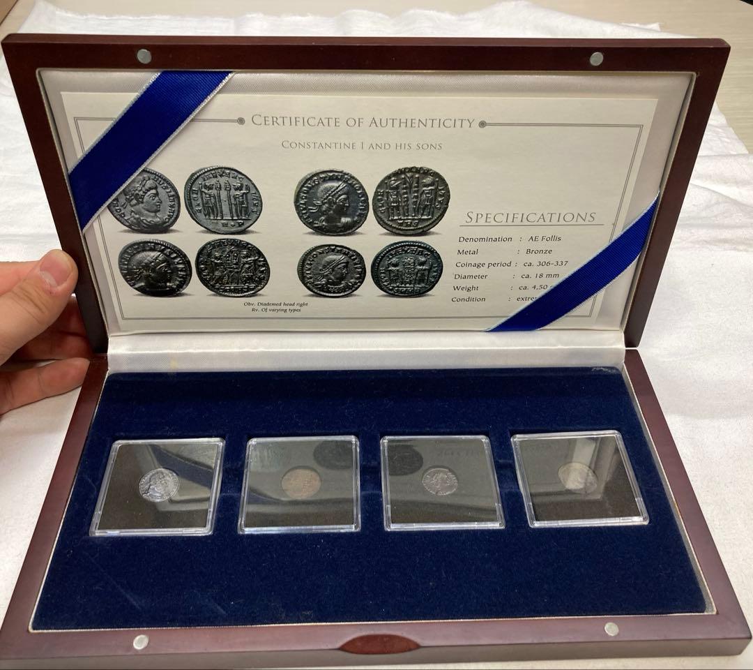 アンティーク　コンスタンティヌス　銅　4枚セット コッパー（銅）のスタンプセット イギリスアンティーク – チェルシー