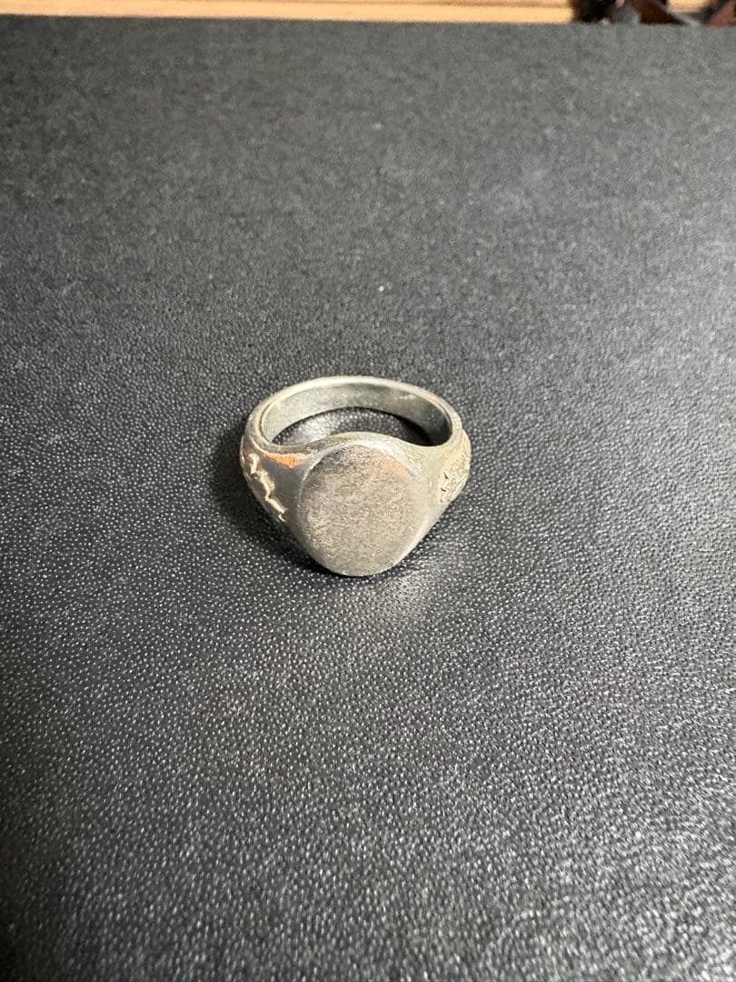 アクセサリー WAKANSILVERSMITH Oval signet ring olive