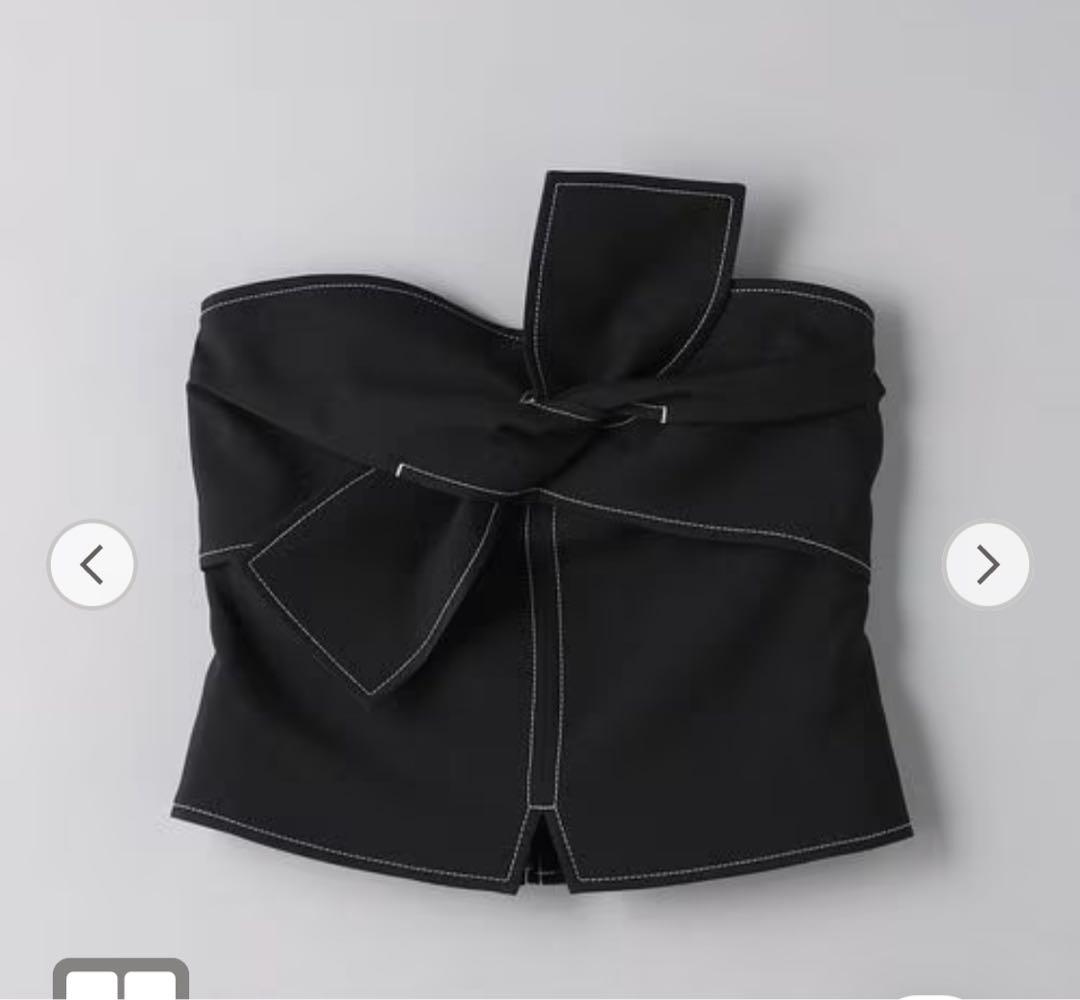 HYKE ハイク　ベアトップ 黒 サイズ1 ビスチェ　s