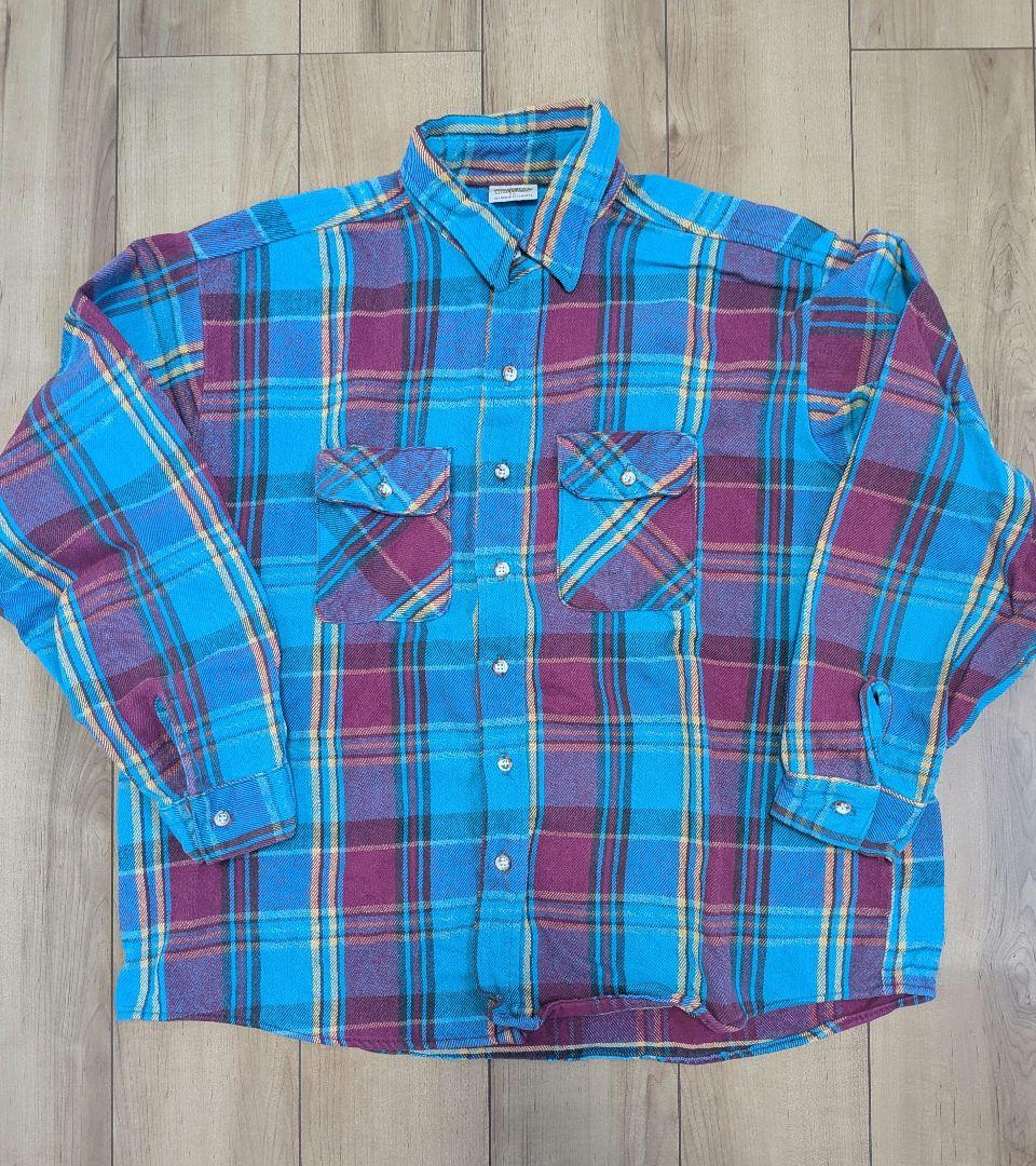 明日昼迄値下げ　FIVE BROTHER 90s USA製 ネルシャツ ヘビネル