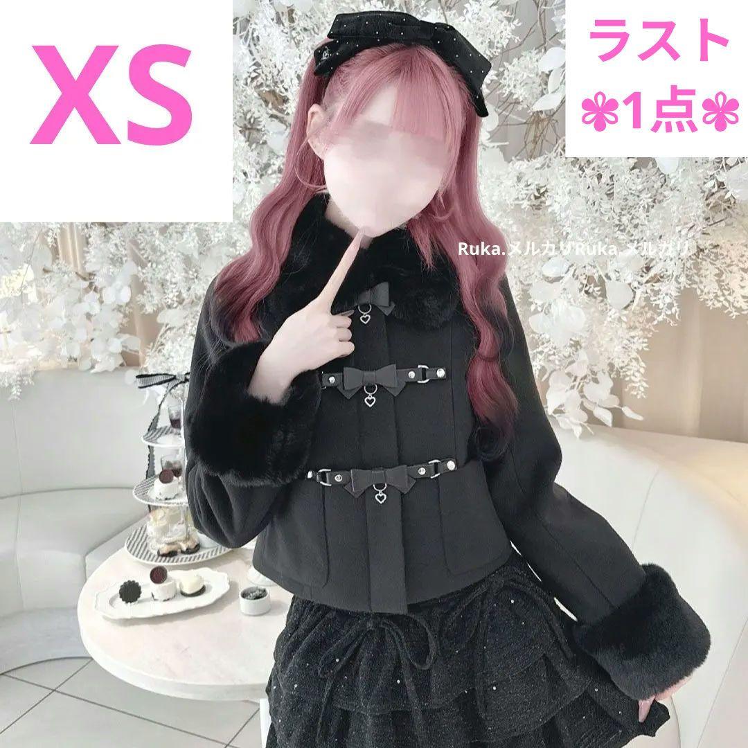 ハニーミュウ ベルトリボンショートコート SFP0372MC 黒 - メルカリ