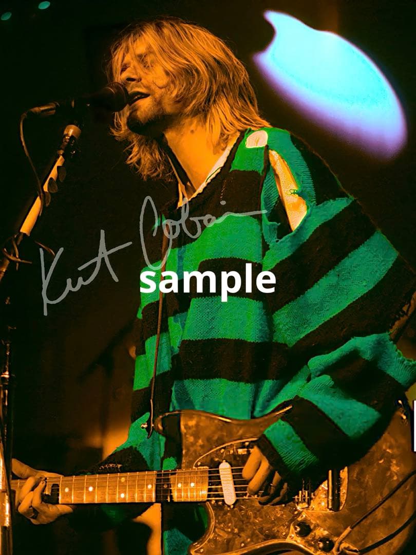NIRVANA カート・コバーン 高画質 サイン フォト 写真 ポートレート