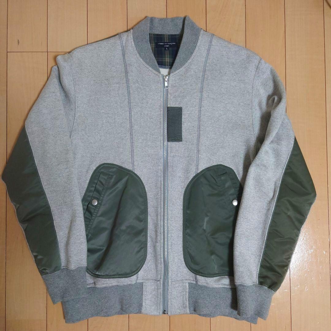 ●美品● コムデギャルソン オム 切替スウェットブルゾン