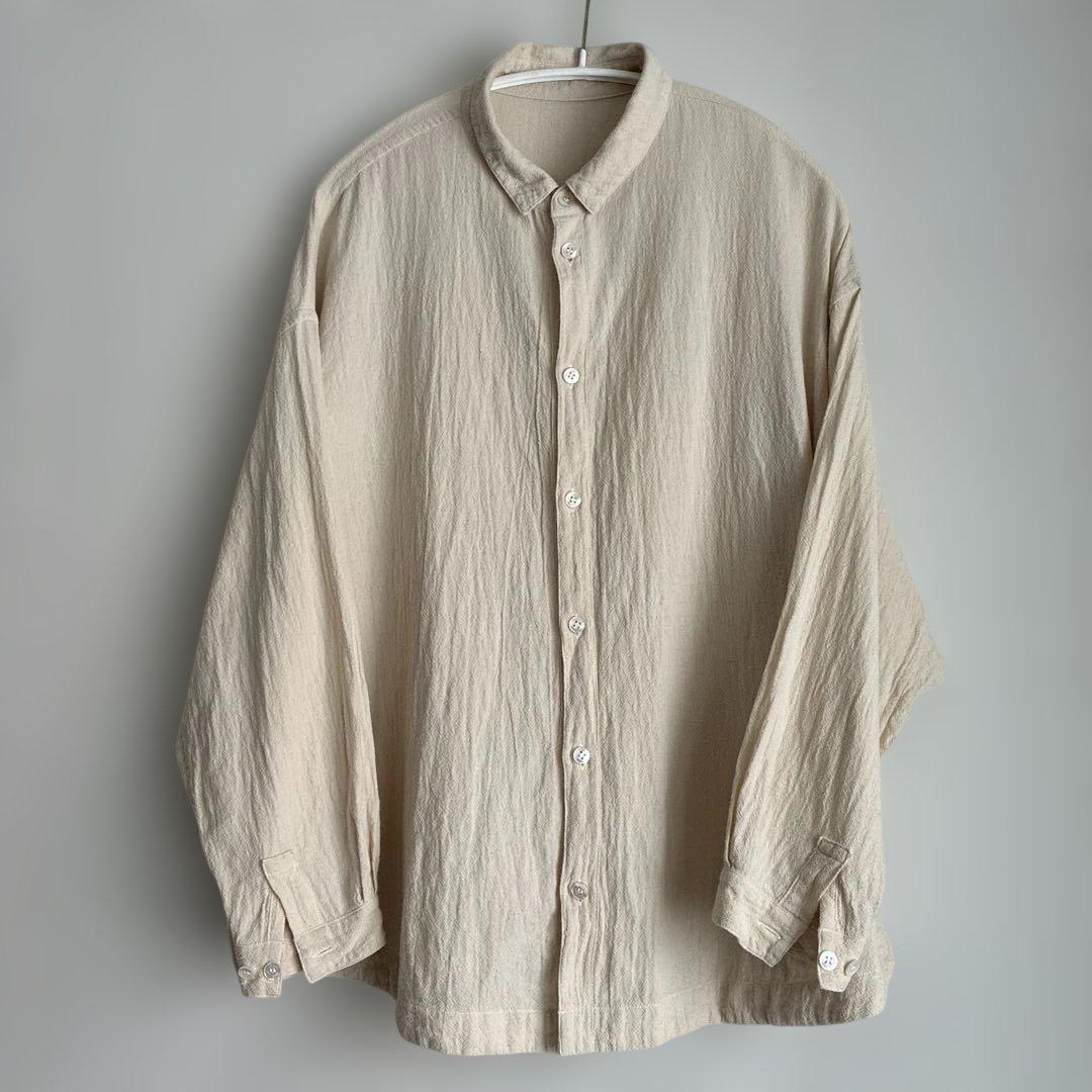 MITTAN 綿絹楊柳ビッグシャツ　サイズ1生成