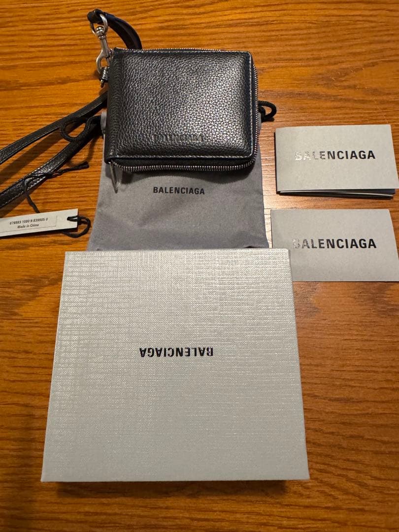 BALENCIAGA ネックストラップ ウォレット 美中古 付属完備