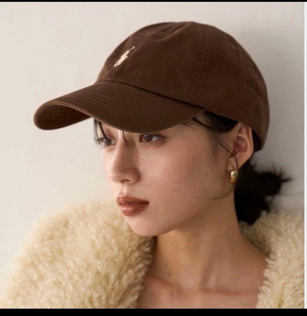 正規品✴︎polo ralphlaurenブラウン キャップ 帽子