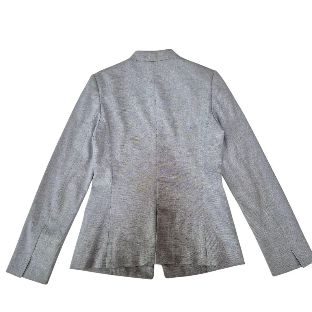 PLST リネンブレンド ノーカラー パンツスーツ セットアップ プラステ