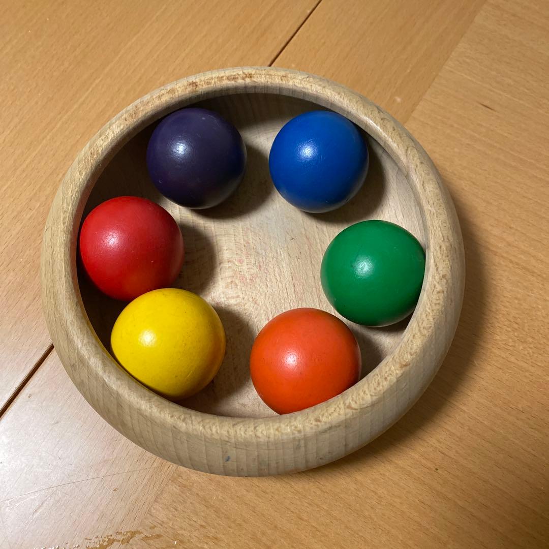 童具館　カラーボール　知育　waku　木製　ボール