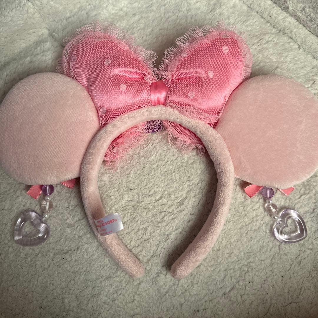 ミニー耳カチューシャ ピンク フリル付き - メルカリ