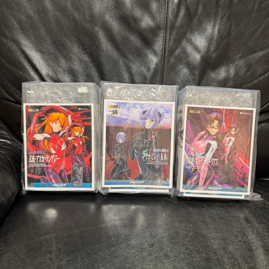 新品未開封】キャラグミン レイ アスカ マリ 3セット ガレージキット