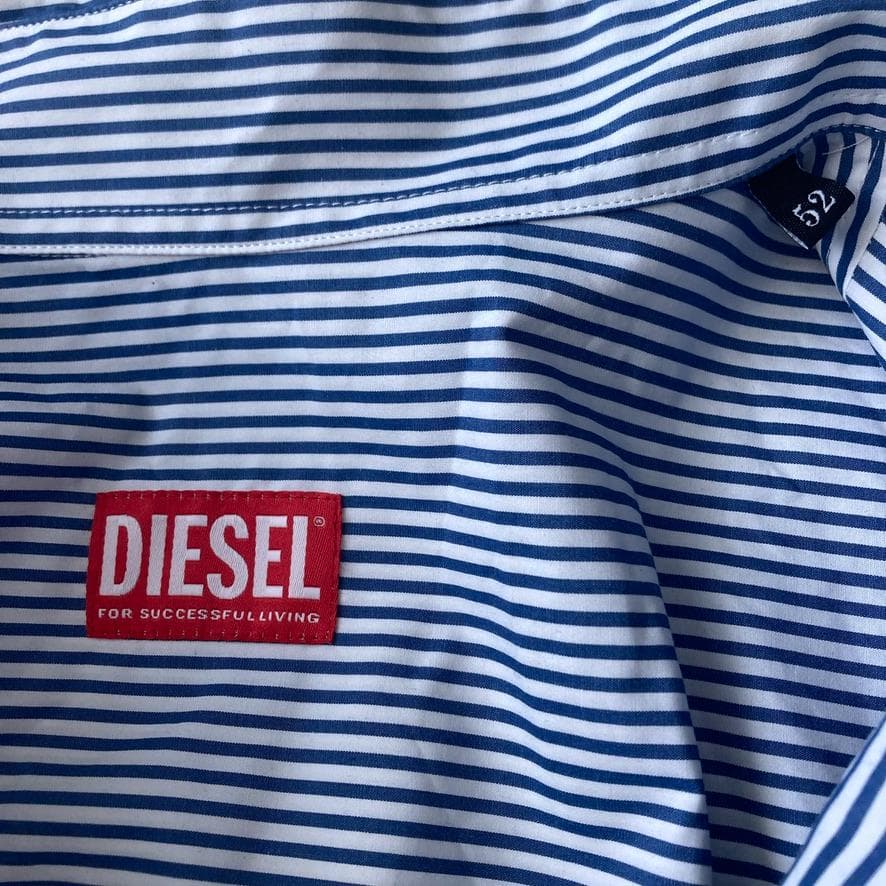 人気】DIESEL S-DOUBER ストライプ シャツ 52 オーバルD刺繍 - メルカリ