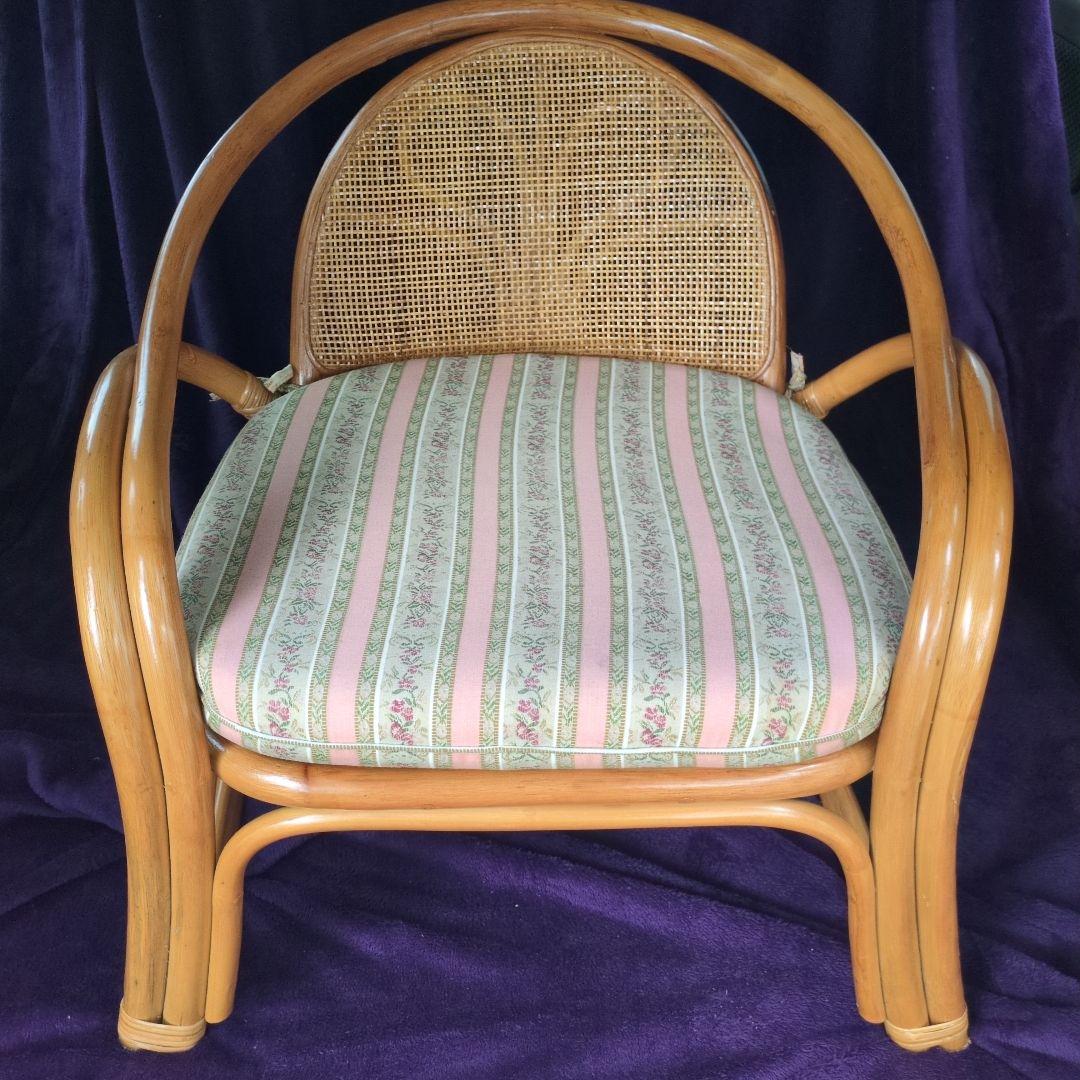 ラタンチェア　ローチェア　籐製　ラタン製　ラタン　チェア　2脚