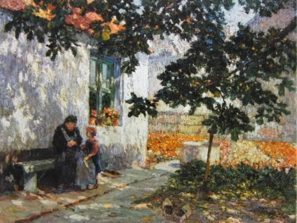 児島虎次郎、ベゴニアの畠、希少な額装用画集より、美品、新品額装付