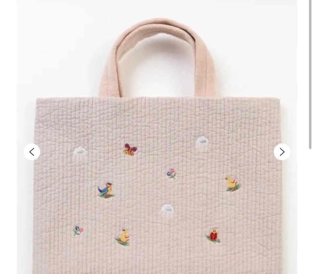 新品未使用ピオヌンナルフェイラー　刺繍入りベージュトートバッグ