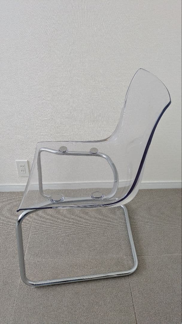 【IKEA】アクリルチェア TOBIAS トービアス TOBIAS トービアス チェア, ブラウンレッド/クロムメッキ - IKEA