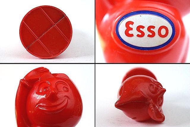 1950's ESSO エッソ オイルドロップ ビンテージ 貯金箱 赤色 USA
