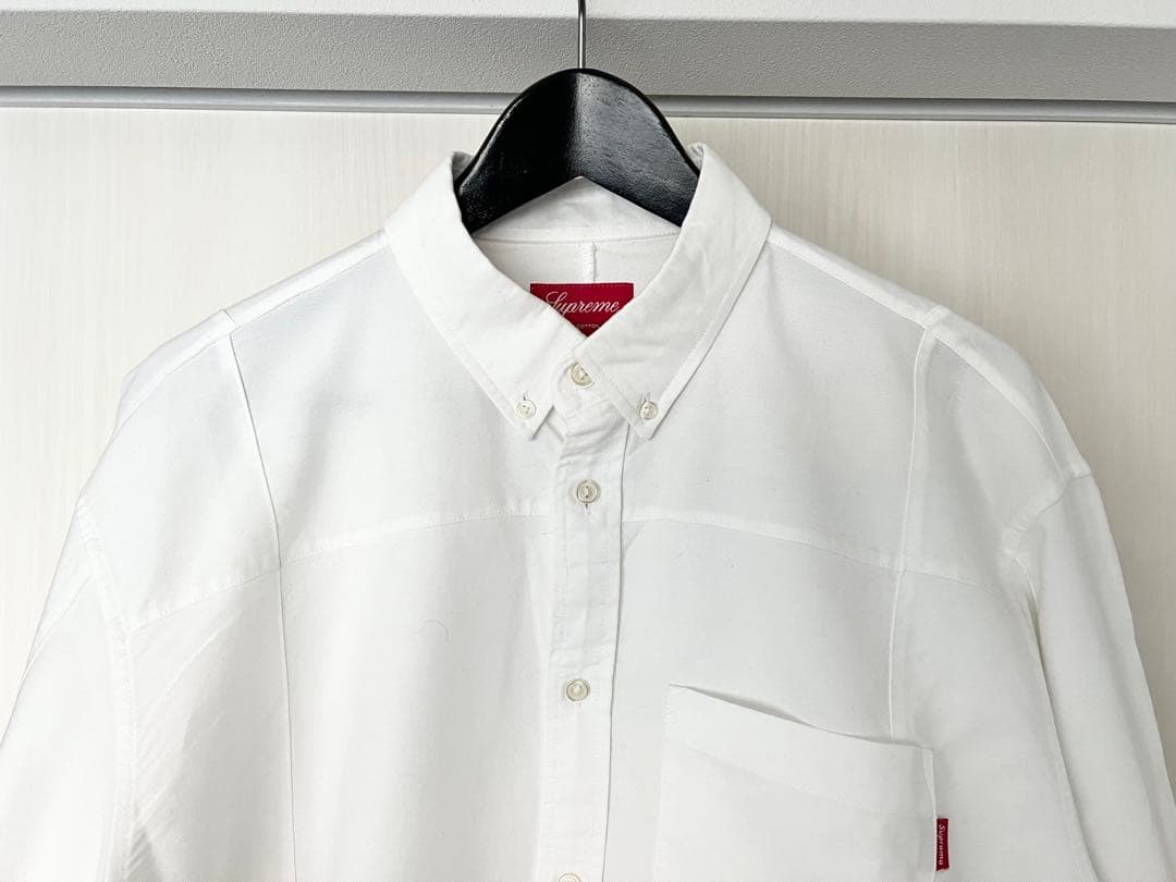 Supreme ホワイト 長袖シャツ Lサイズ