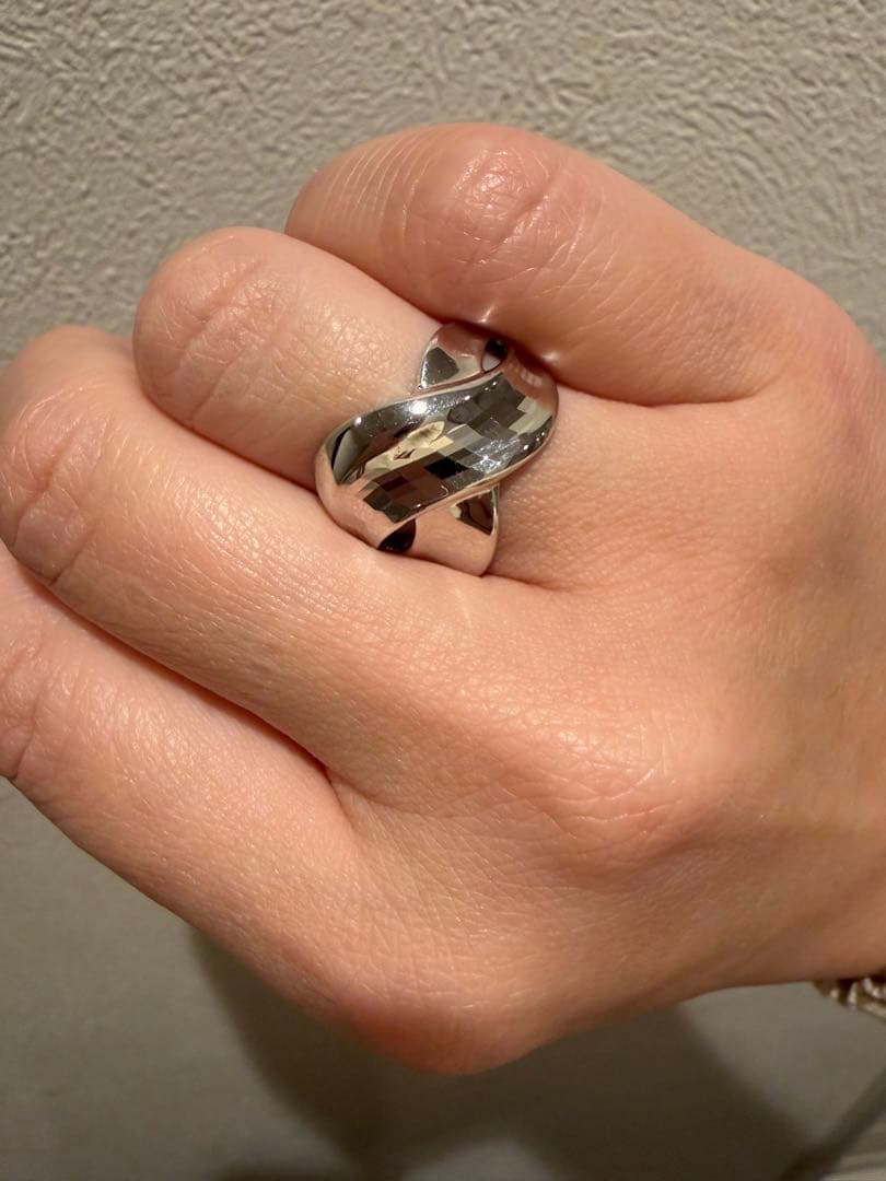 新品未使用12号　K14WG 3.89g 幅広リング　ミラーカット