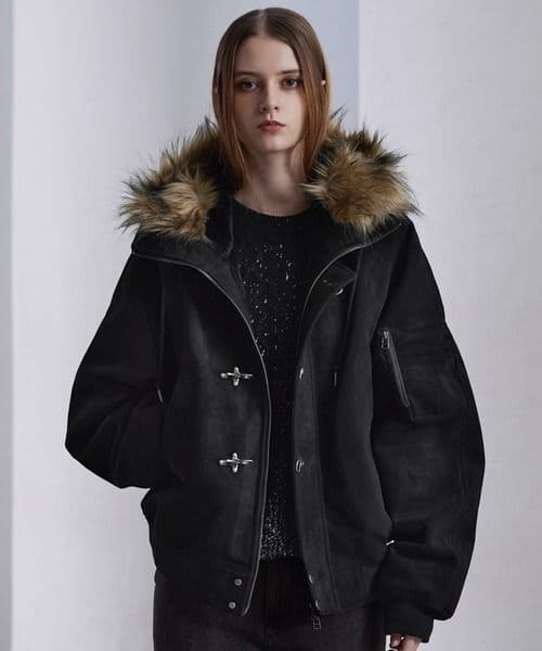 けんや新品ブラックМCLELクレイル N-2Bファイヤーマンテックフェード CLEL（クレイル）の「【CLEL】Fireman Tech Fade N-2B Flight Jacket