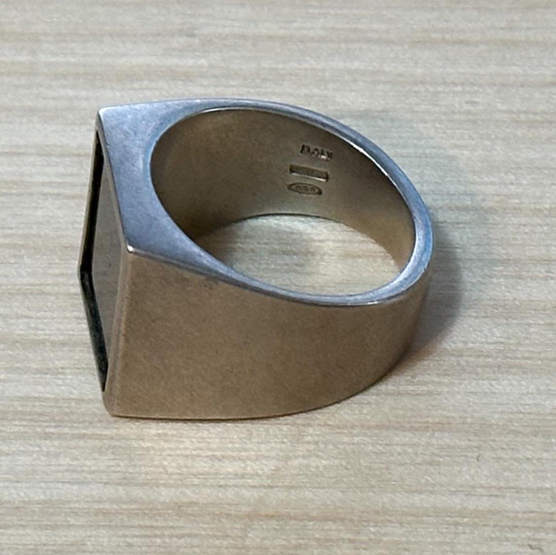 マルジェラ オニキス スクウェア シグネット リング - メルカリ