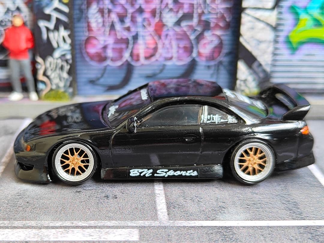 ホットウィールカスタム 日産 S14 シルビア フルエアロ前☆深リム