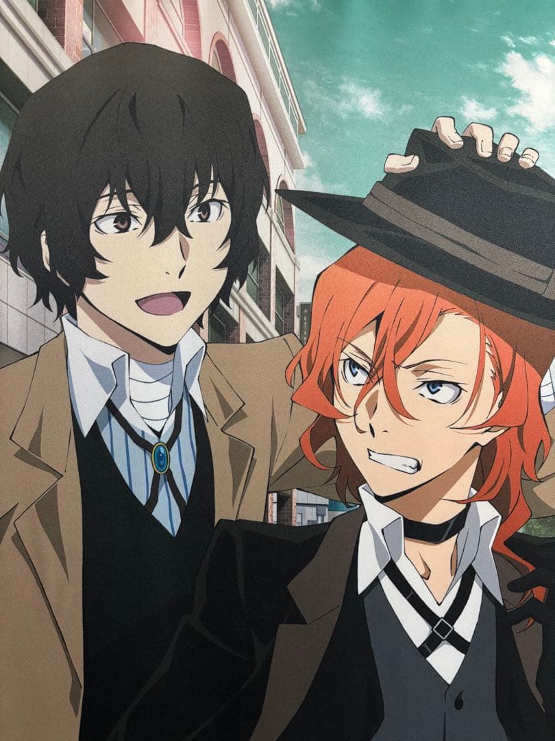 超希少】太宰治 中原中也 双黒 文豪ストレイドッグス タペストリー 文