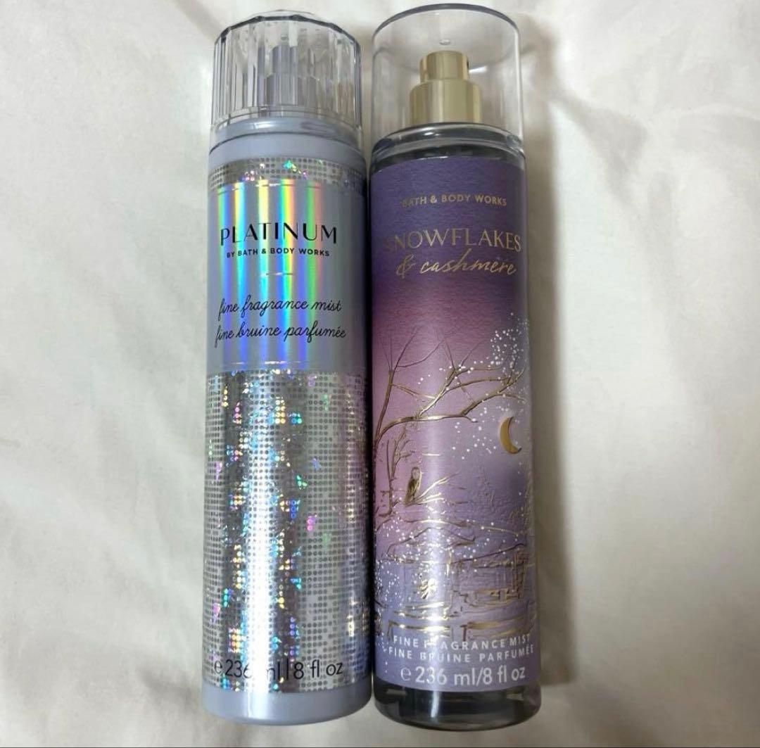 バスアンドボディワークス ボディミストPLATINUM SNOWFLAKES - メルカリ