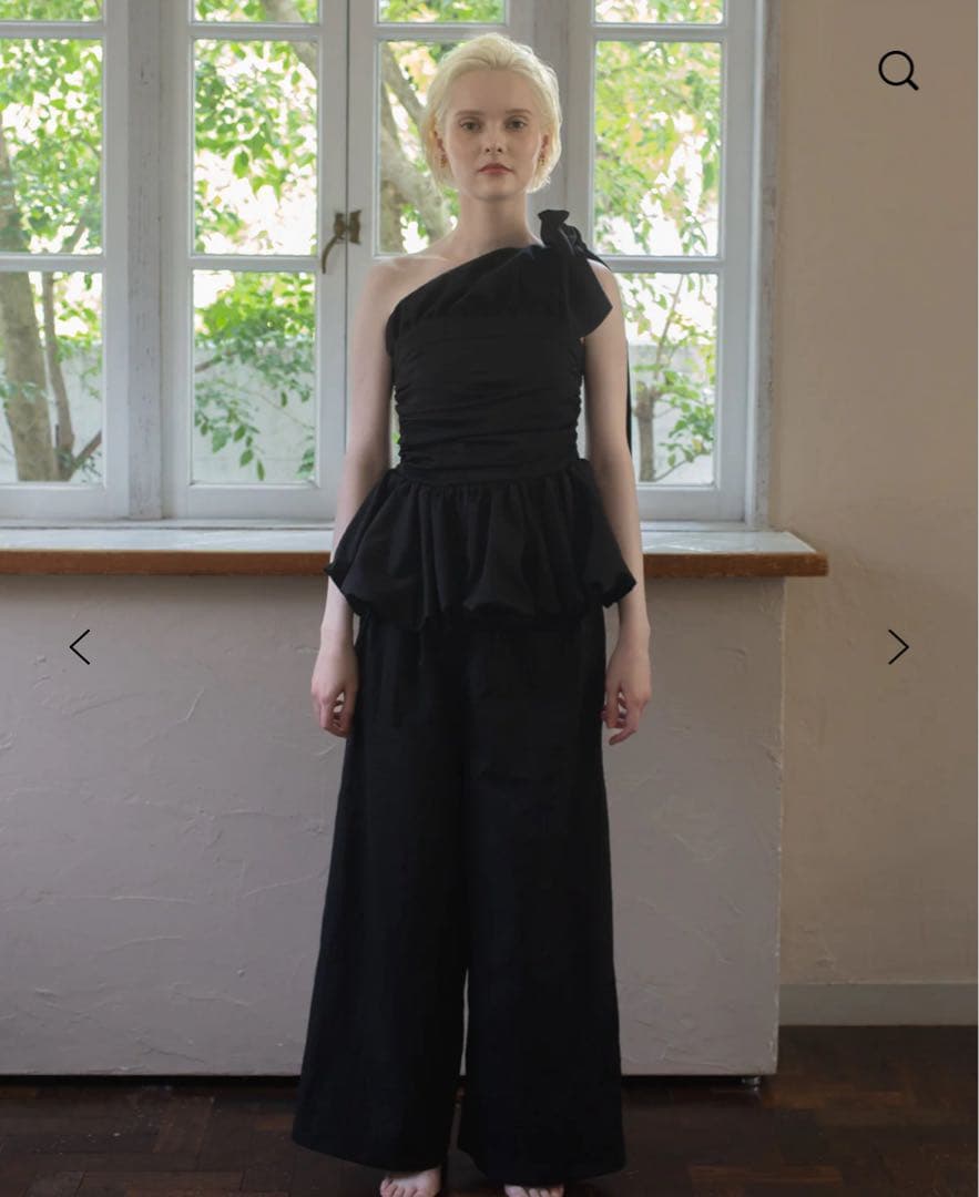 【新品】RANCLIC 2way ribbon peplum top