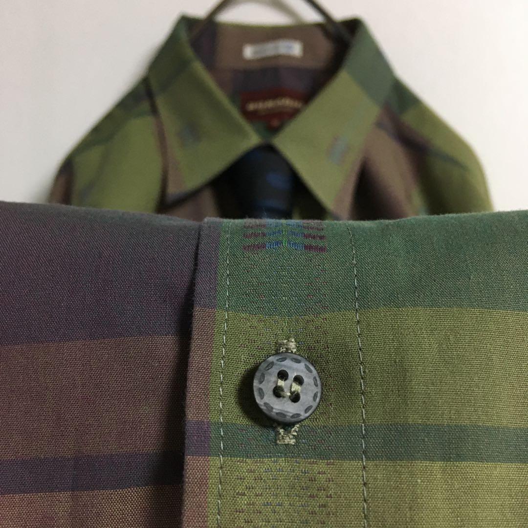 ネクタイシャツ 古着 ペイズリー柄シルクネクタイ チェックジャガード