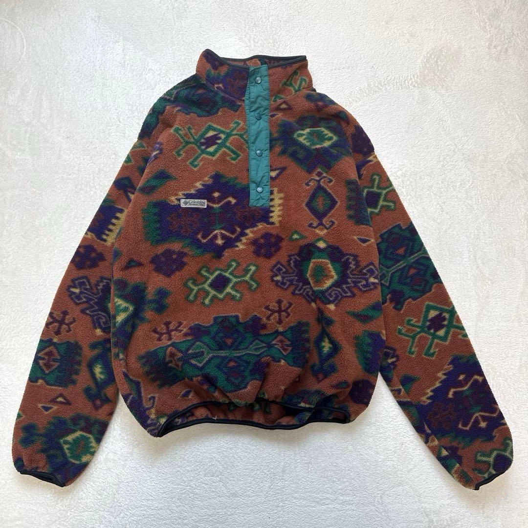 W33 Columbia コロンビア USA製 90s フリース プルオーバー 75a2886357058daeda9b416f67c2d1