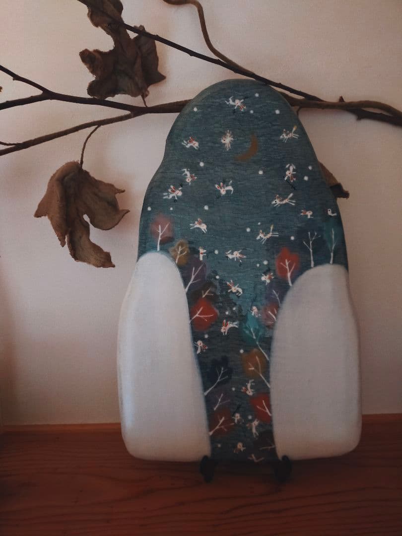 【椿餅さま】笠間焼　作家　外山亜基雄　陶板　壁掛け　飾り皿