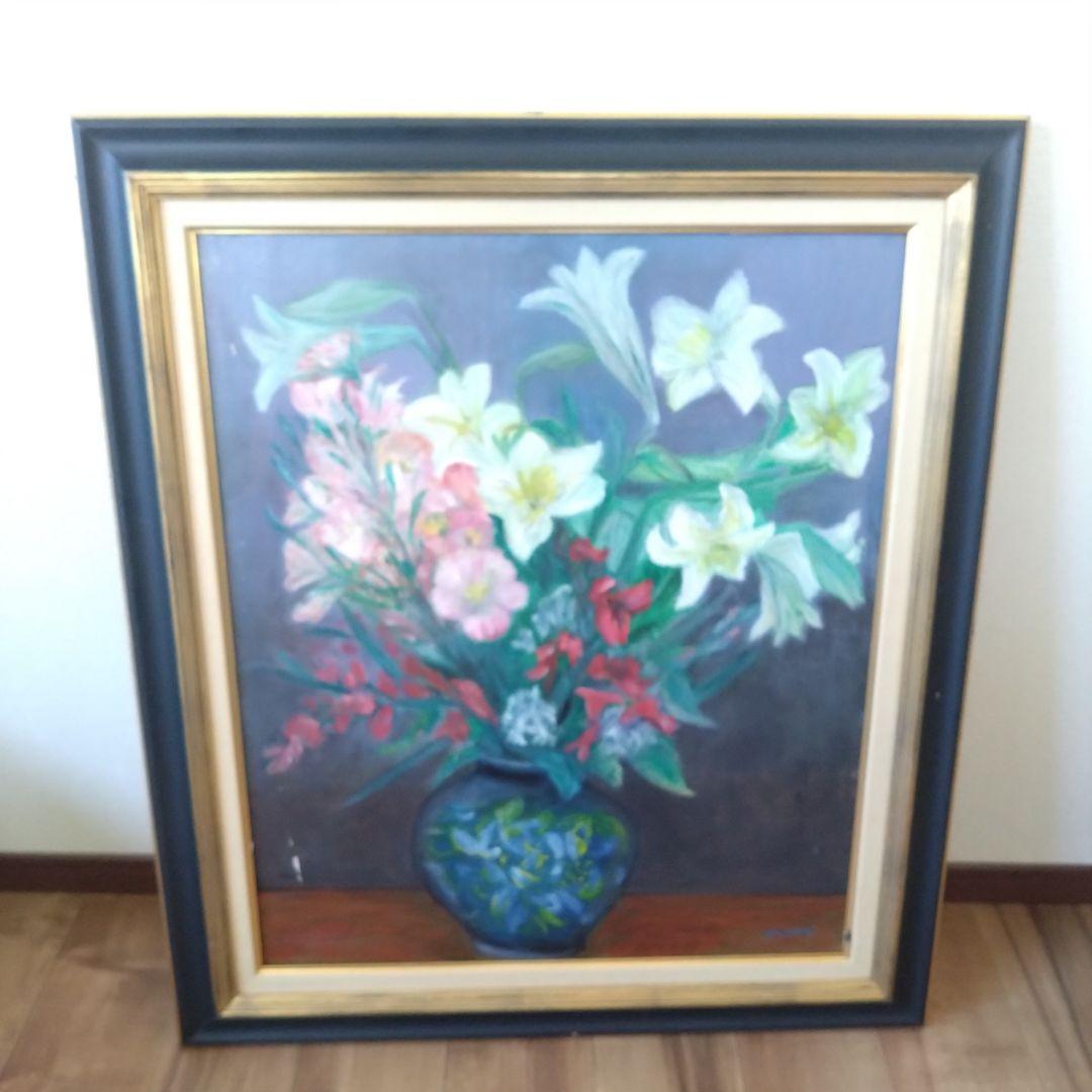 《値下げOK》【模写】酒井宜子 油彩 F20号『天平』 額装・箱付