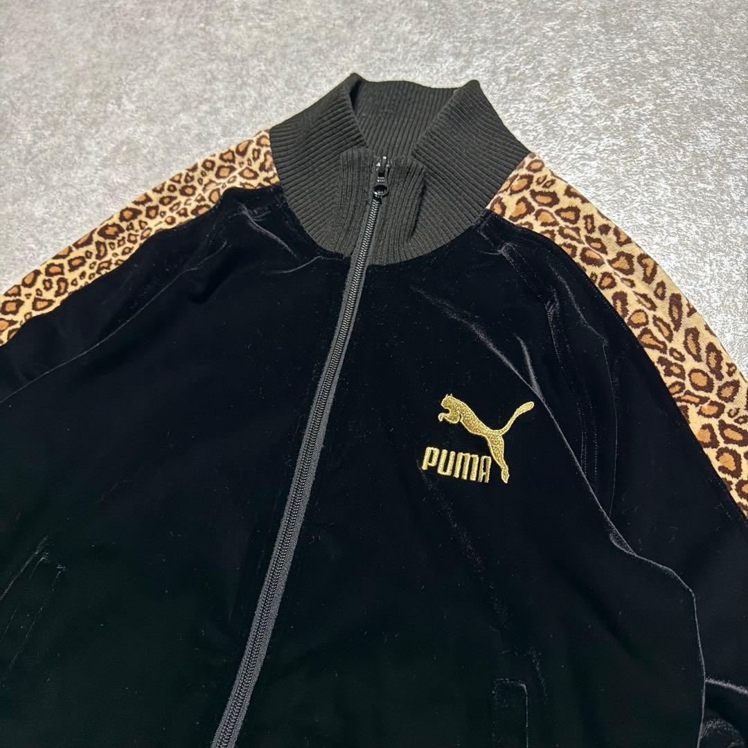 PUMA × BEAMS 別注 レオパード ヒョウ柄 ベロア トラックジャケット