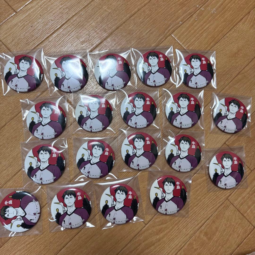 ハイキュー　牛島若利　くじ 缶バッジ
