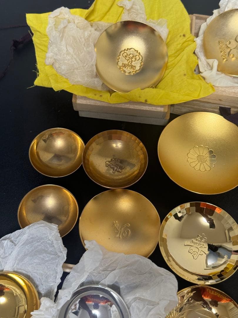 24KGP 金杯 金盃 酒器 他 金メッキ 17点セット 重量約1.16kg - メルカリ