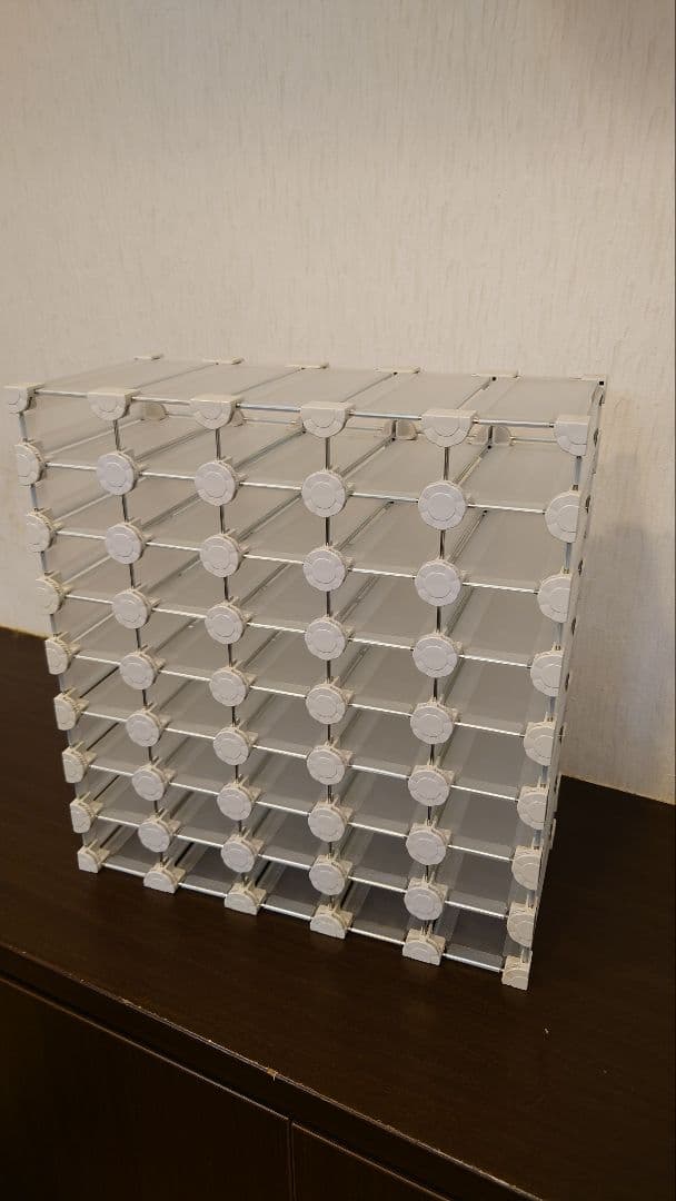 透明プラスチックカラー剤収納ラック 中型