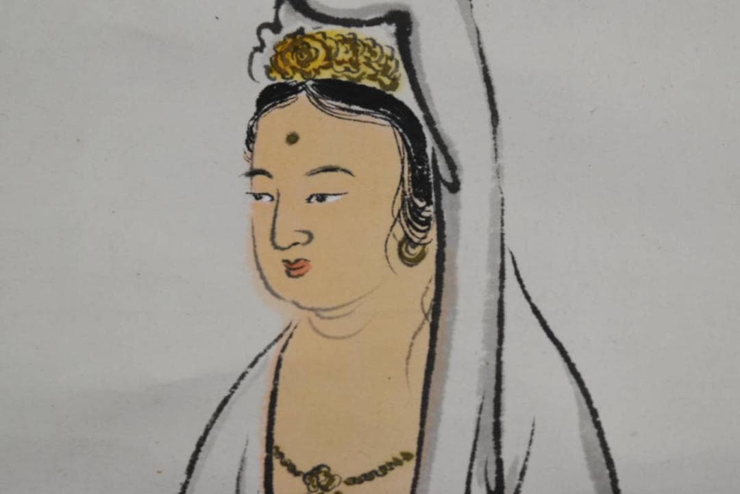 真作】大谷句佛（彰如）/揚柳観音画賛/掛軸/名家伝来/AA-869 - メルカリ