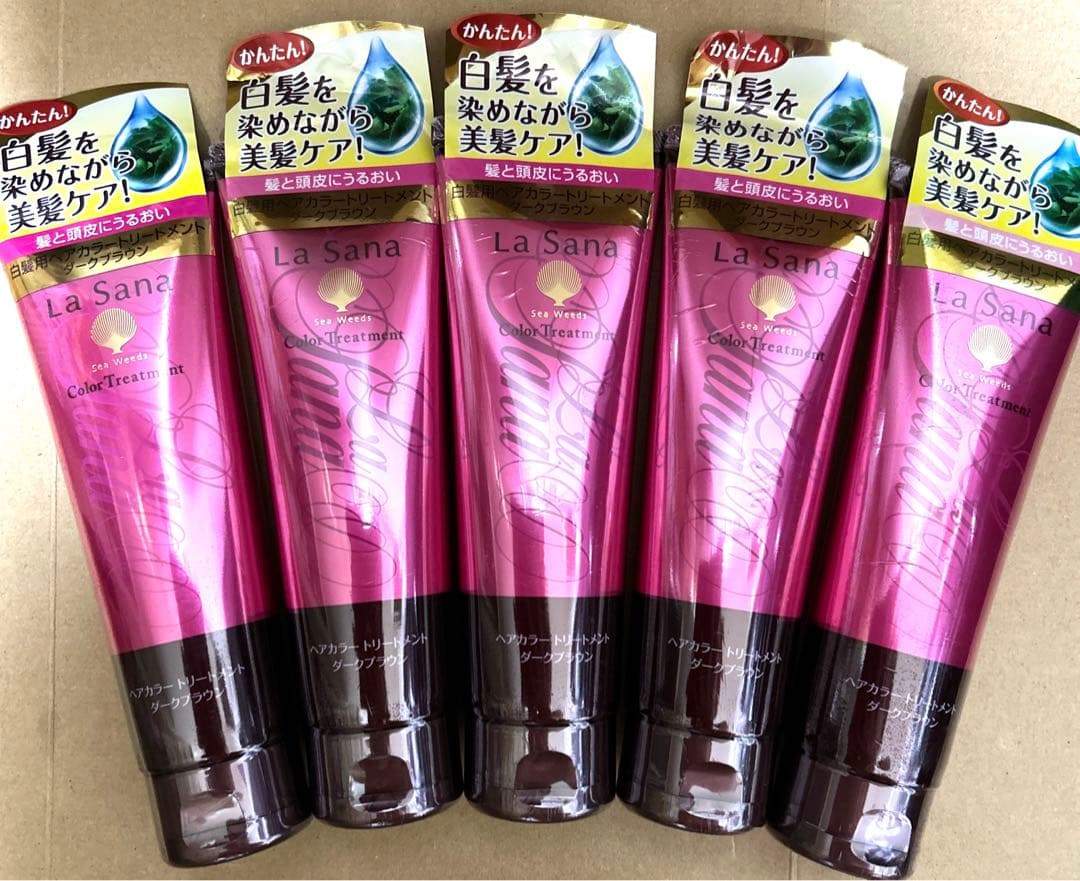 ラサーナ　ヘアカラー　トリートメント 180g×5本　ダークブラウン Amazon | ラサーナ (La Sana) ヘアカラー トリートメント (180g