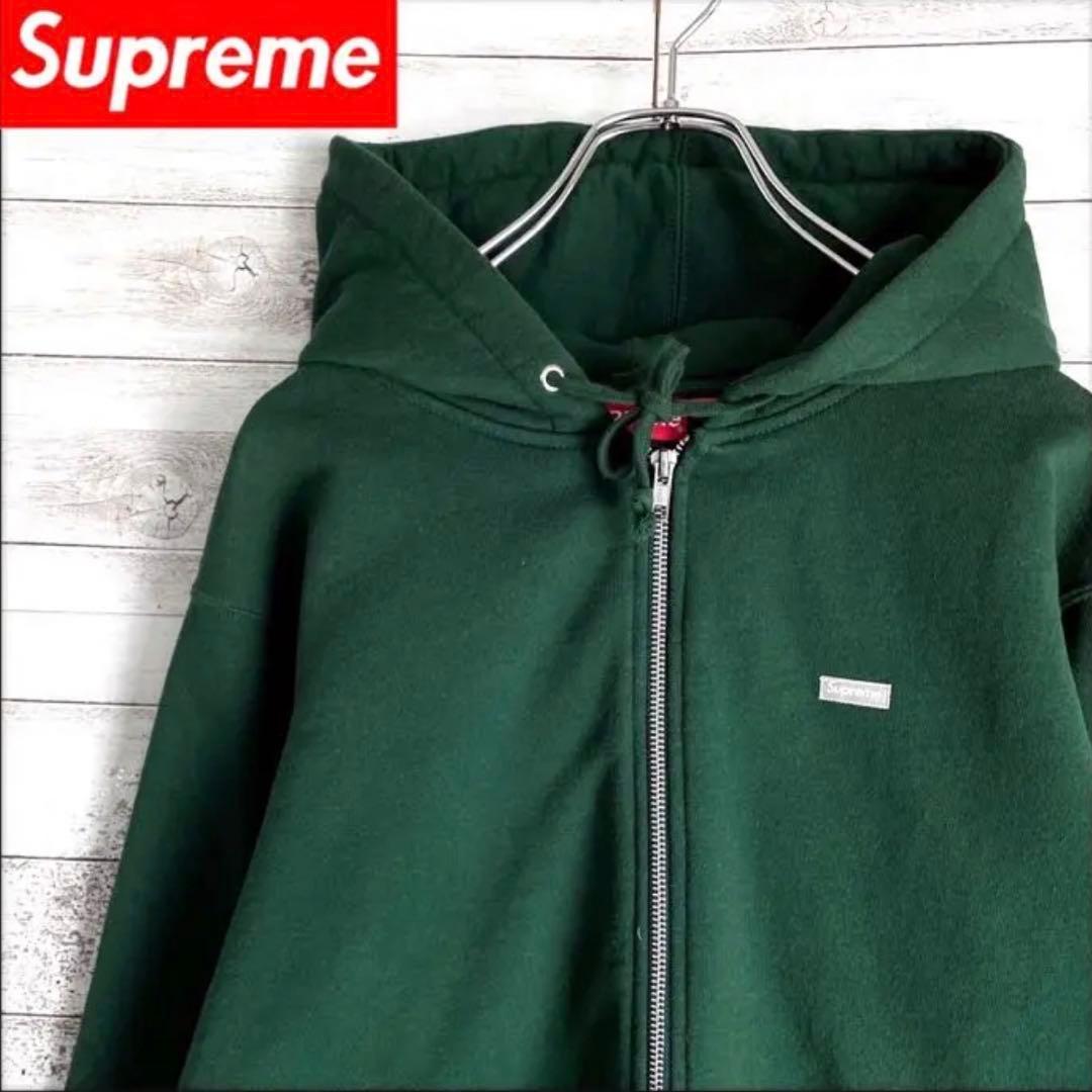 supreme ジップパーカー （緑） - メルカリ