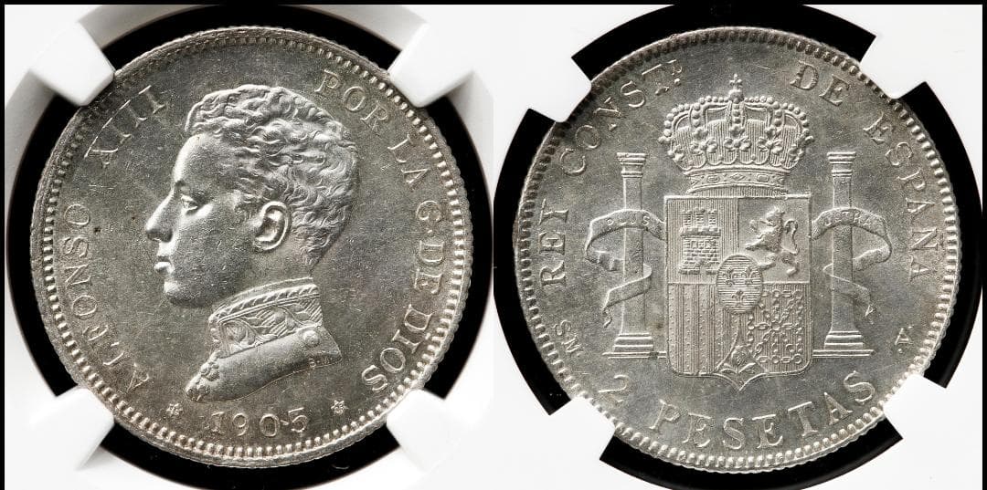 NGC-UNC Details“洗浄” アルフォンソ13世 青年像　1905