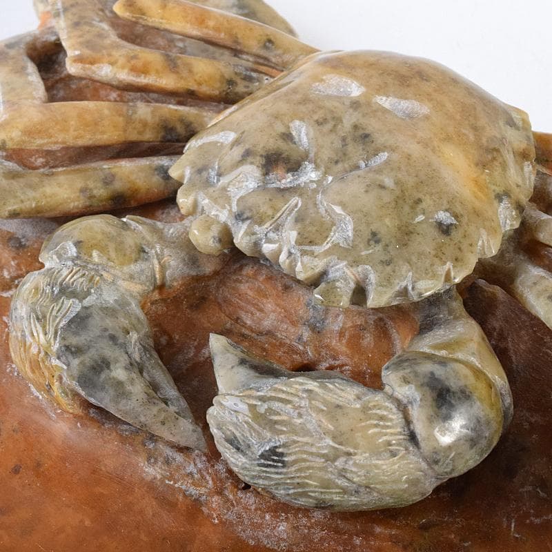 中国 玉石寿山石彫刻 蟹 置物 V R7799B - メルカリ