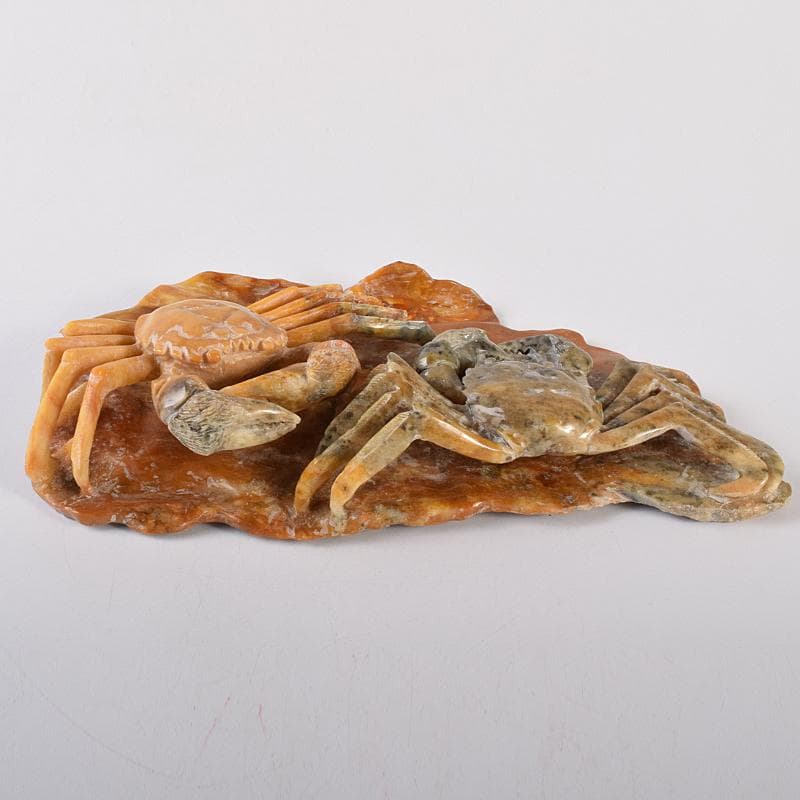 中国 玉石寿山石彫刻 蟹 置物 V R7799B - メルカリ