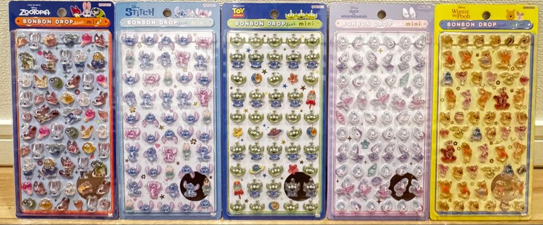 正規品　ディズニー　ボンボンドロップシール　ミニ　mini 5種まとめ売り