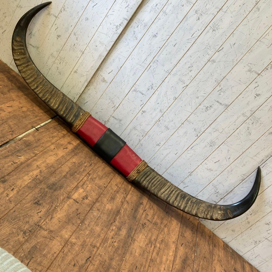 昭和レトロ 大型 水牛の角 水牛 角 置物 オブジェ インテリア レトロ