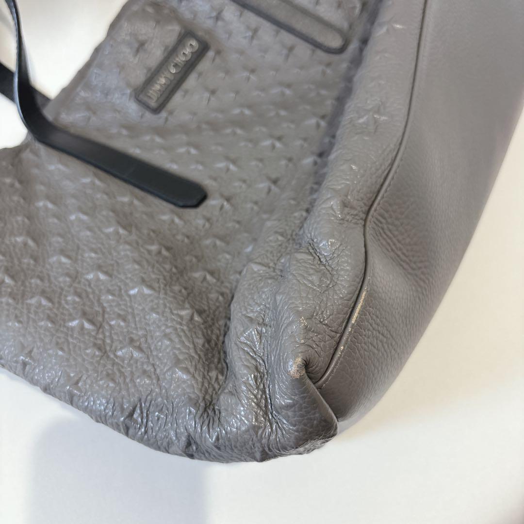 JIMMY CHOO】 グレー トートバッグ 星型エンボス加工