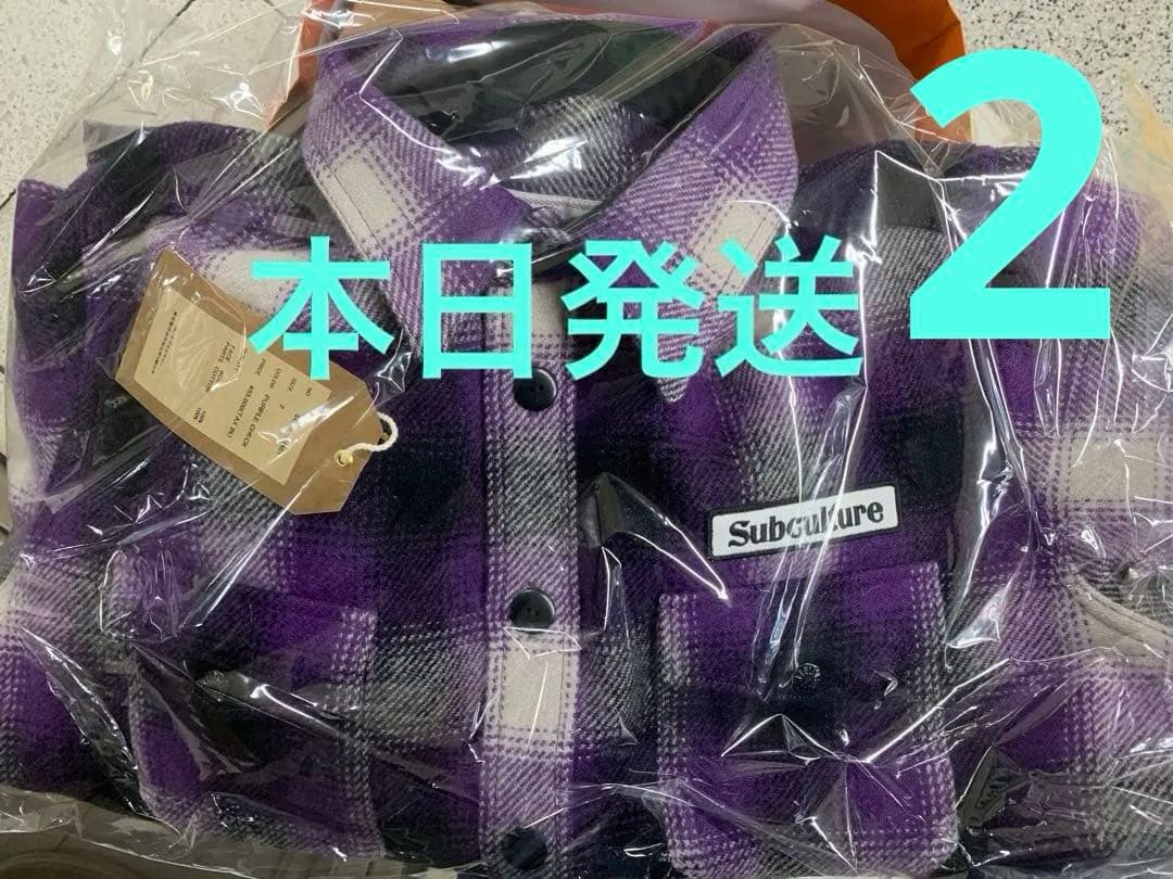 ジャケット・アウター SUBCULTURE OMBRA CHECK JACKET PURPLE 2