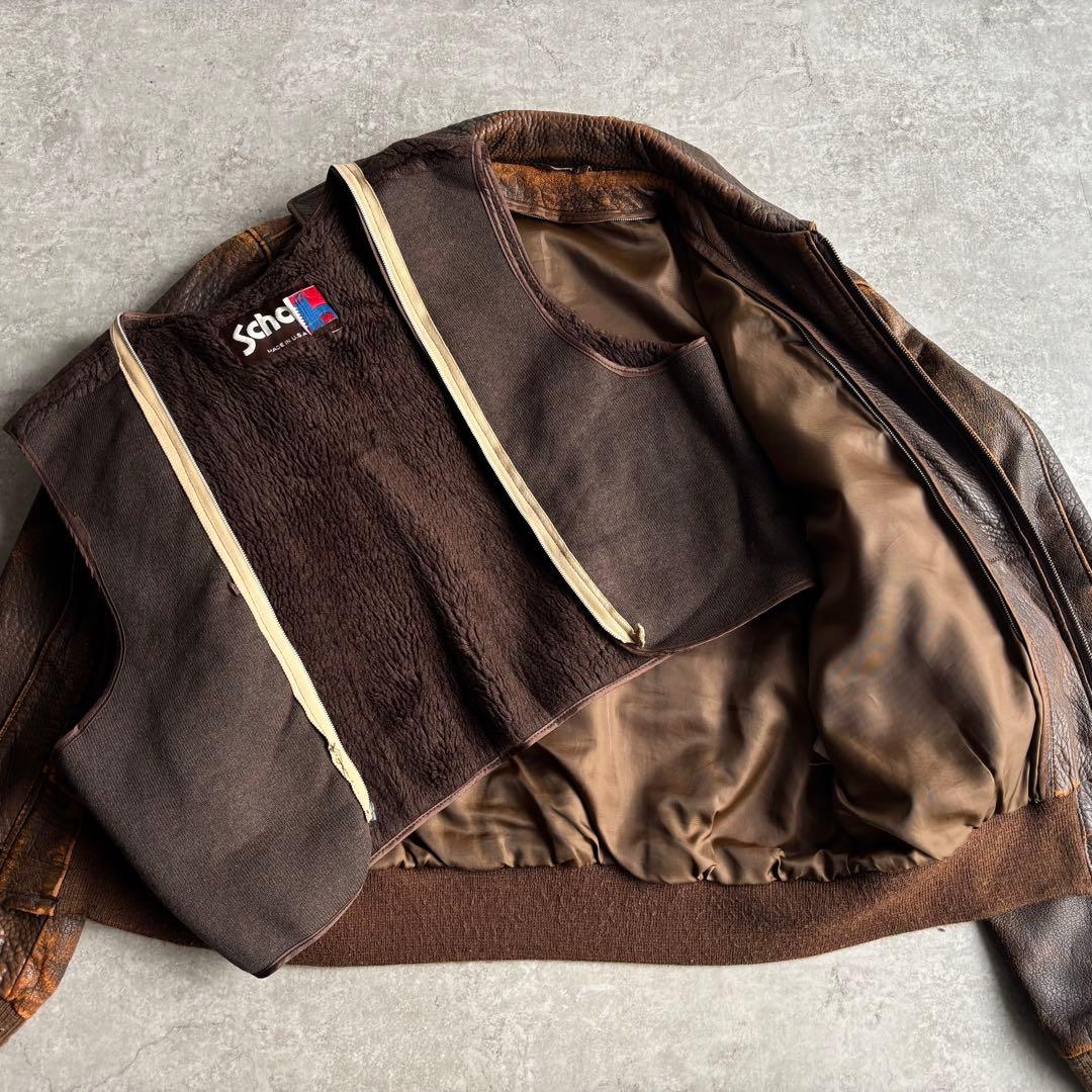 Schott ショット【L】G-2 フライトジャケット ブラウン G-1 A-2 - メルカリ