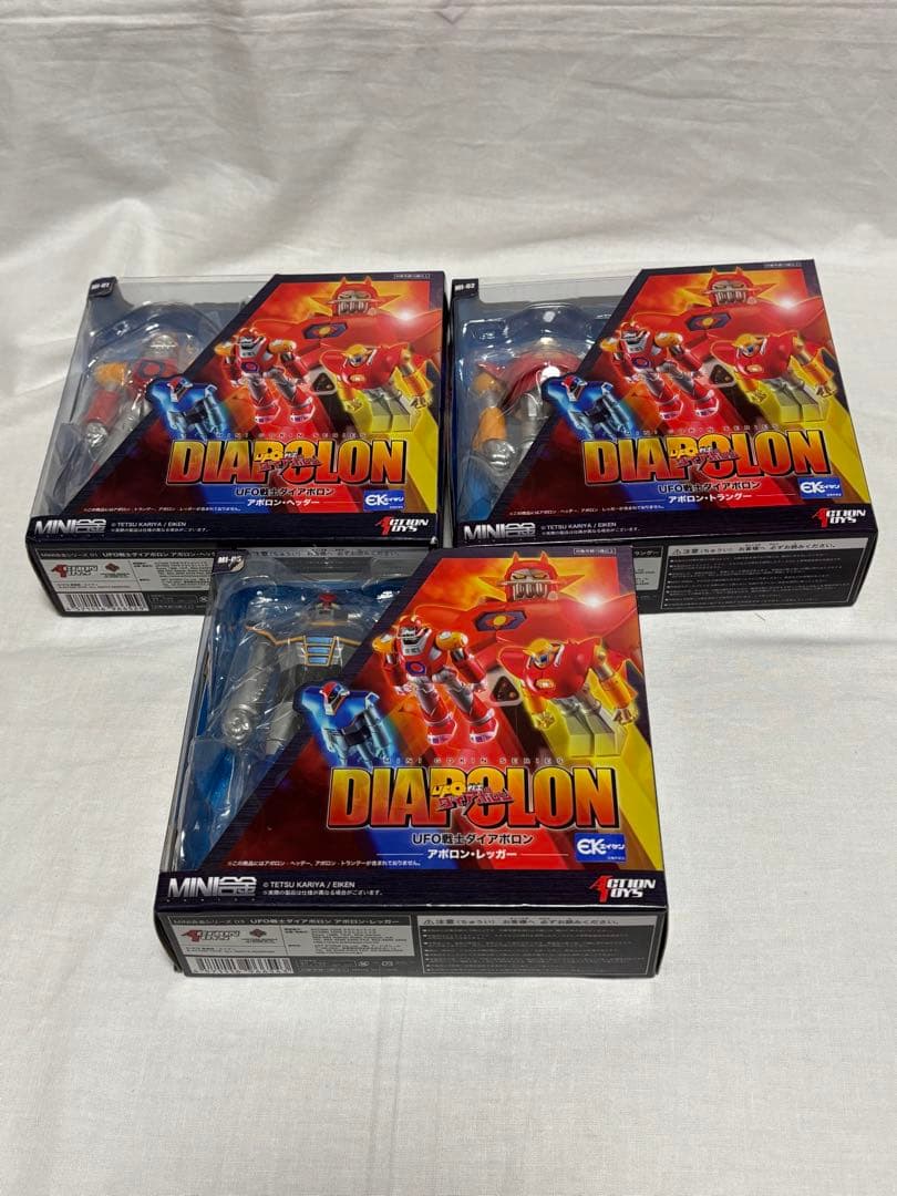 MINI合金　UFO戦士ダイアポロン　ヘッダー、トラングー、レッガー３点セット