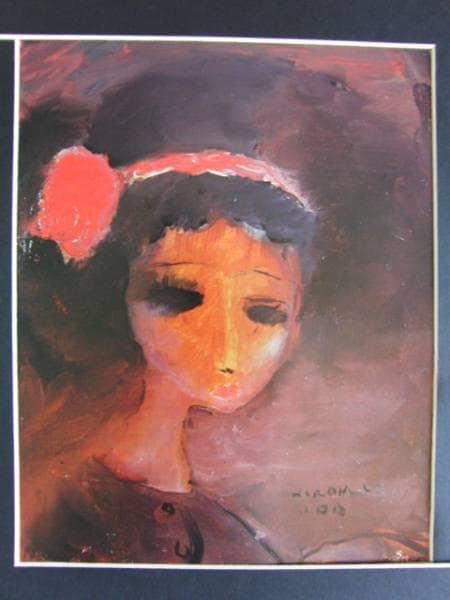 織田 広喜、少女、高級希少画集画、版上サイン入 新品額付